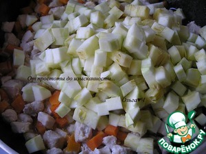 Летнее рагу из курицы с овощами