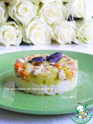 Летнее рагу из курицы с овощами