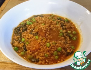 Лимонный суп из шпината и булгура