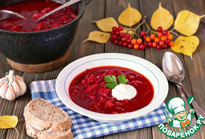 Лёгкий свекольник с кабачками