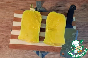 Лодочки из тыквы с овощами и птицей Лодочки из тыквы с овощами и птицей