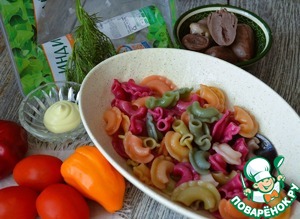 Макаронный салат с сердцем индейки Макаронный салат с сердцем индейки