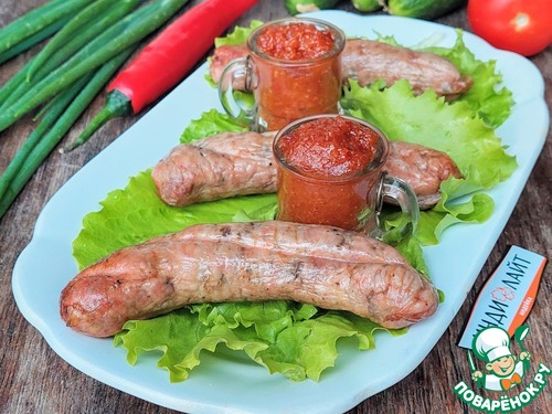 Манговый соус с купатами Манговый соус с купатами