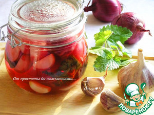 Маринованные овощи с мелиссой