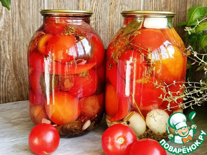 Маринованные помидоры со сливами
