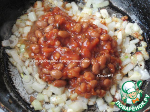 Менемен с фасолью и луком Менемен с фасолью и луком