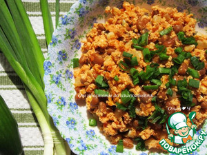 Менемен с фасолью и луком Менемен с фасолью и луком