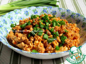 Менемен с фасолью и луком Менемен с фасолью и луком