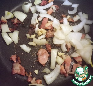 Мидии с беконом и корневым сельдереем Мидии с беконом и корневым сельдереем