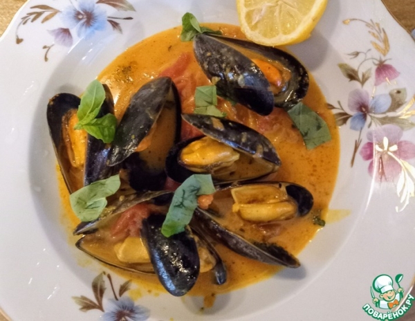 Мидии в остром кокосовом соусе Мидии в остром кокосовом соусе