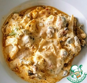 Мидии в сливочном соусе Мидии в сливочном соусе