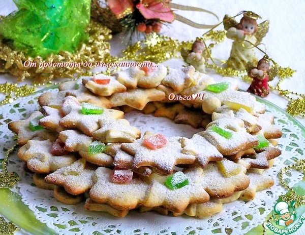 Миндальный рождественский венок