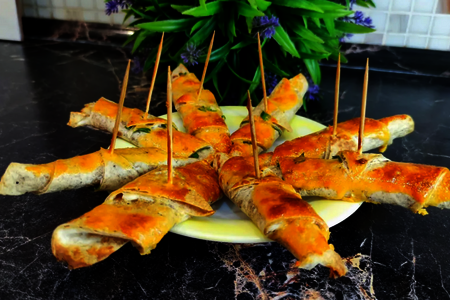 Мини круассаны без теста, с творожным сыром Мини круассаны без теста, с творожным сыром