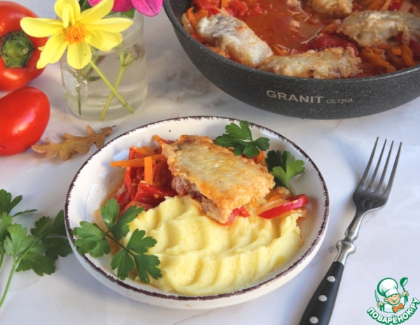 Минтай с овощами