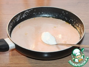 Минтай с зажаркой под соусом Минтай с зажаркой под соусом