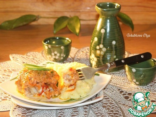 Минтай с зажаркой под соусом