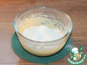 Мягкое яблочное пирожное с помадкой