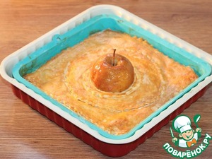 Мягкое яблочное пирожное с помадкой