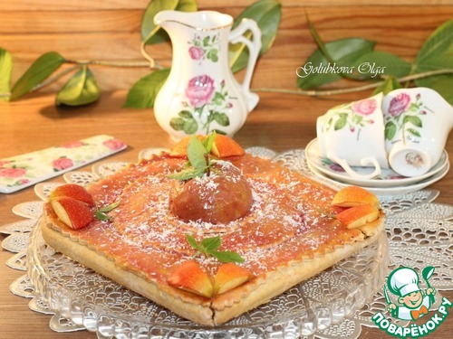 Мягкое яблочное пирожное с помадкой