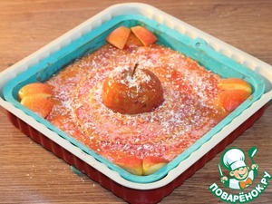 Мягкое яблочное пирожное с помадкой