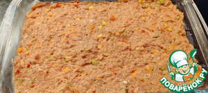 Мясная запеканка с овощами и сыром