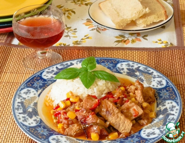 Мясное рагу с кукурузой Мясное рагу с кукурузой