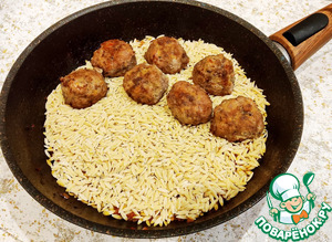 Мясные фрикадельки с пастой "Орзо"