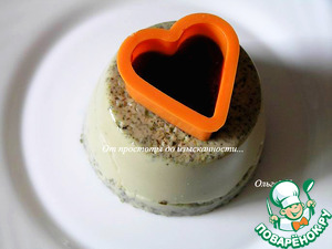 Мятное бланманже с вишневым конфитюром Мятное бланманже с вишневым конфитюром