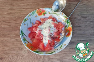 Молодые кабачки с салатной заправкой
