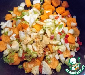 Морковный суп с фенхелем и крабом