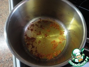 Морской окунь с грибами и пореем Морской окунь с грибами и пореем