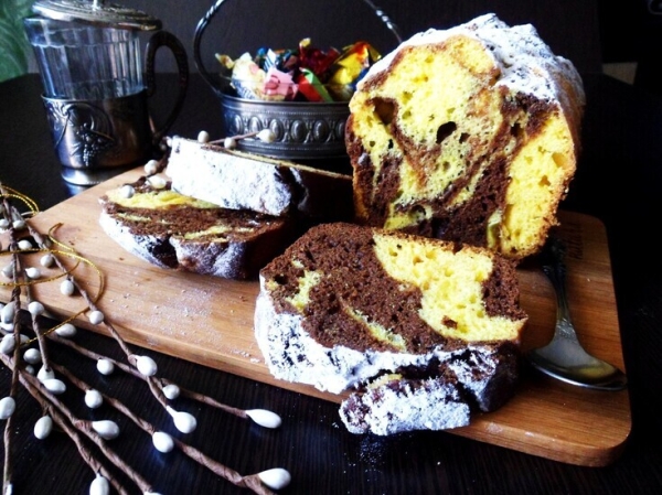 Мраморный тыквенный кекс