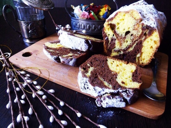 Мраморный тыквенный кекс