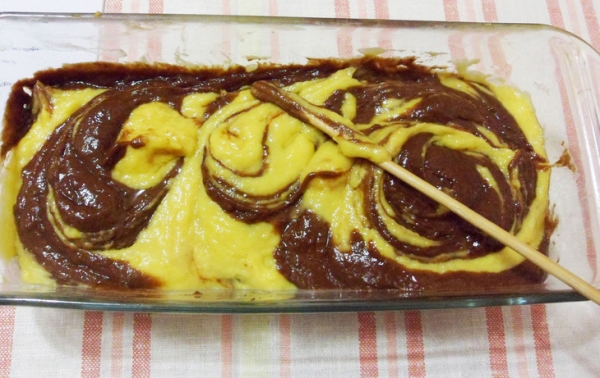 Мраморный тыквенный кекс