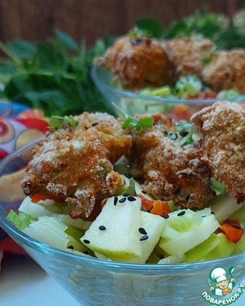 Наггетсы из индейки с овощами Наггетсы из индейки с овощами