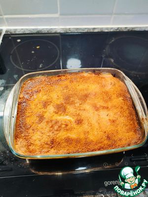 Насыпной пирог с грушами и яблоками