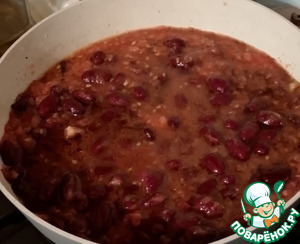 Натёртые помидоры, фасоль с оливковой пангритатой Натёртые помидоры, фасоль с оливковой пангритатой