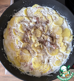 Немецкая картофельная запеканка с беконом