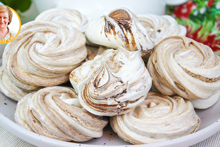 Нежнейшее мраморное безе с шоколадом