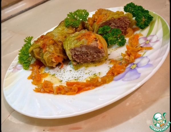 Нежные голубцы из савойской капусты Нежные голубцы из савойской капусты