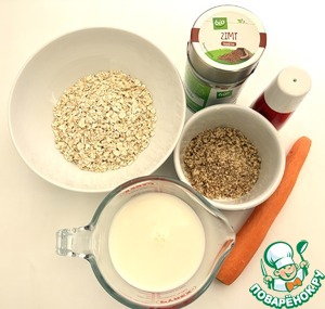 Ночная овсянка с морковью