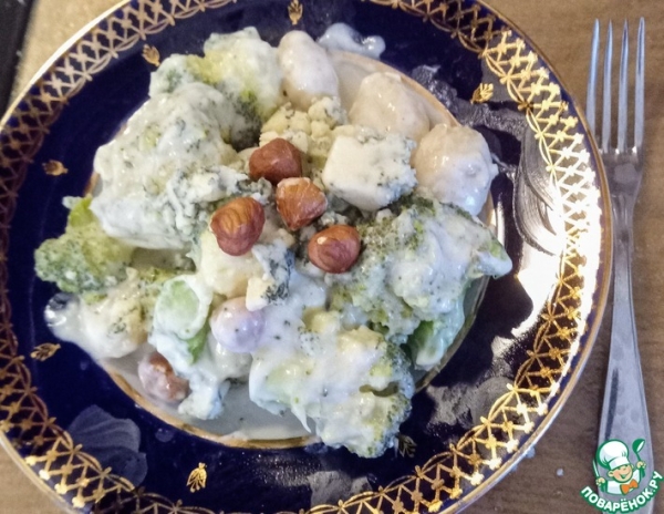 Ньокки с брокколи и голубым сыром Ньокки с брокколи и голубым сыром