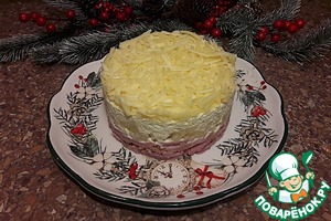 Новогодний салат с ананасами и индейкой Новогодний салат с ананасами и индейкой