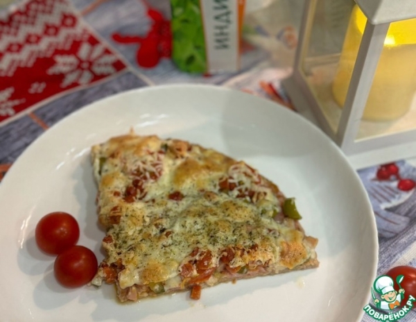 Очень мясная пицца-запеканка Очень мясная пицца-запеканка