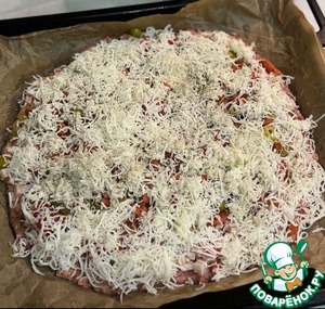 Очень мясная пицца-запеканка Очень мясная пицца-запеканка