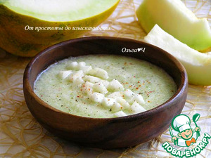 Огуречный гаспачо с дыней