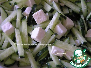 Огуречный салат с фетой