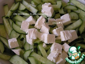 Огуречный салат с фетой