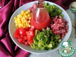 Окрошка на томатном соке Окрошка на томатном соке