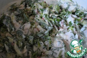 Окрошка с курицей